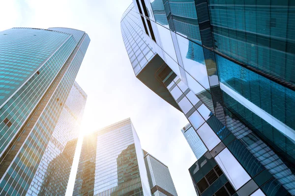 Edificios Negocios Modernos Exterior Del Edificio Está Hecho Metal Vidrio — Foto de Stock