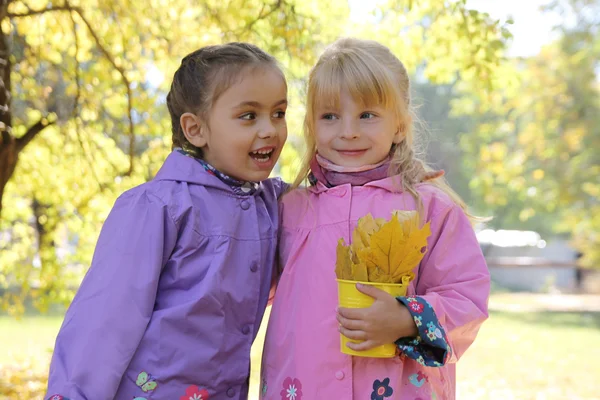 Little girls in park — Stock Photo, Image