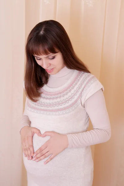 Mujer embarazada feliz Fotos de stock libres de derechos