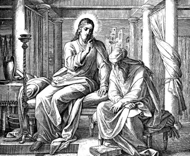 Jesus Teaches Nicodemus clipart