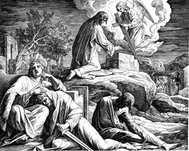 Jesus in Gethsemane  clipart