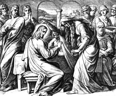 İsa Bethany'de Kutsanmış