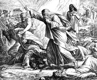 Elijah Kills Prophets of Baal clipart