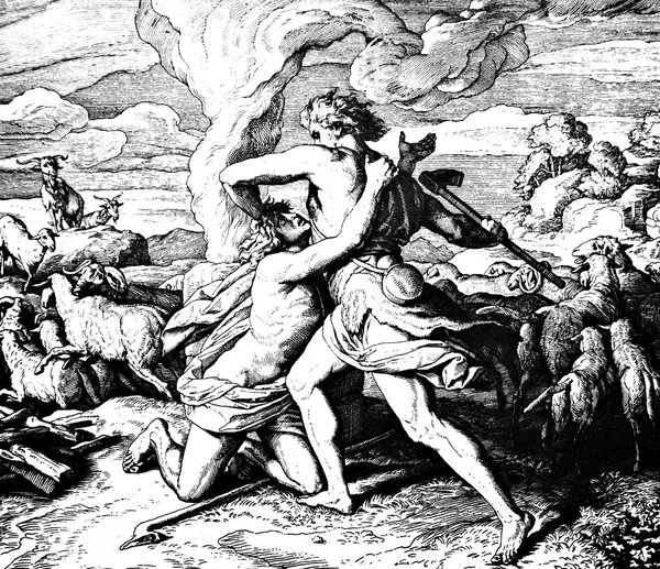 Kain zabija Abel — Zdjęcie stockowe