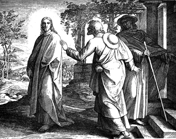 Leerlingen op weg naar Emmaus — Stockfoto