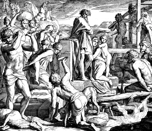 Cain Builds The City of Enoch — Stock Photo, Image