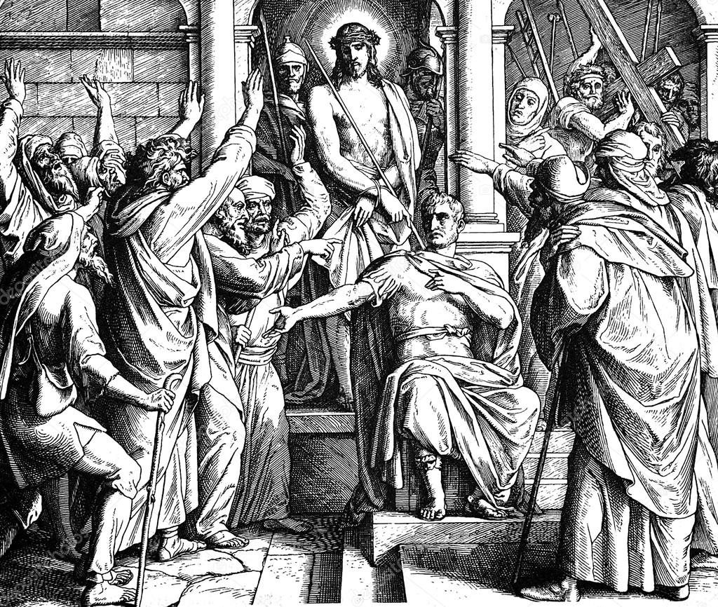 Jesus Standing Before Pilate