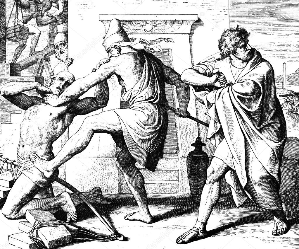 юлиус шнорр фон карольсфельд картины. юлиус фон карольсфельд иллюстрации к библии. идолище у израильтян. юлиус шнорр фон карольсфельд жезл аарона. исход 20 глава заповеди.