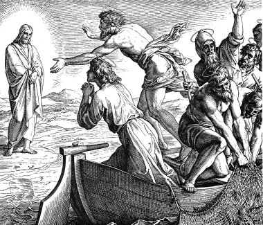 İsa Celile Denizi üzerinde görünür