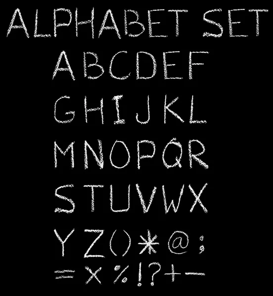 English font freehand alphabet pencil sketch — Stock Photo, Image
