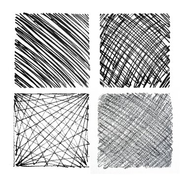 elle çizilmiş kare kümesi.