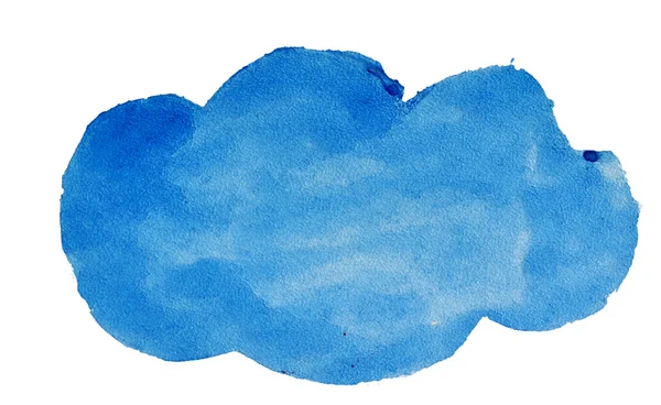 Aquarel blauwe wolk voor ontwerp. — Stockfoto