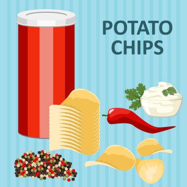 Baharatlı patates cipsi