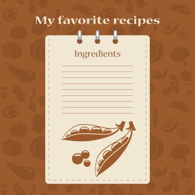 Tarifi kitapları için şablon