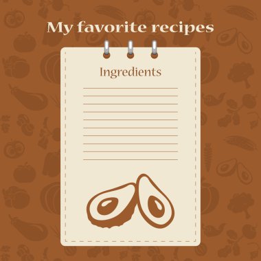 Tarifi kitapları için şablon