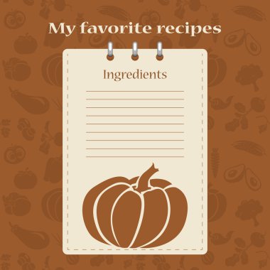 Tarifi kitapları için şablon