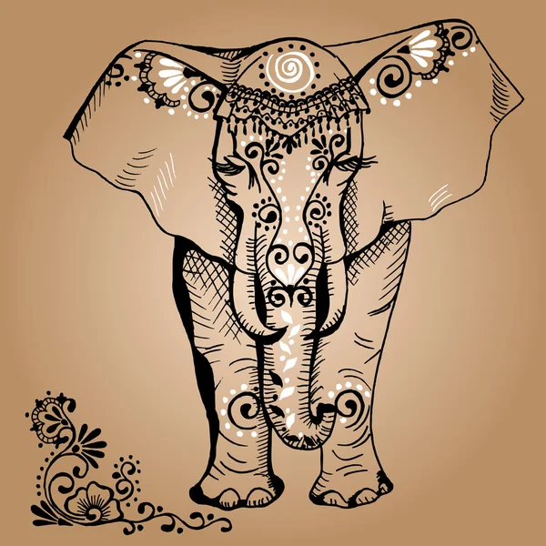 Elefante — Vector de stock