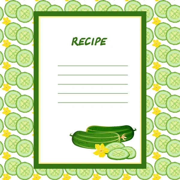 Recetas de pepino en una textura sin costuras — Vector de stock