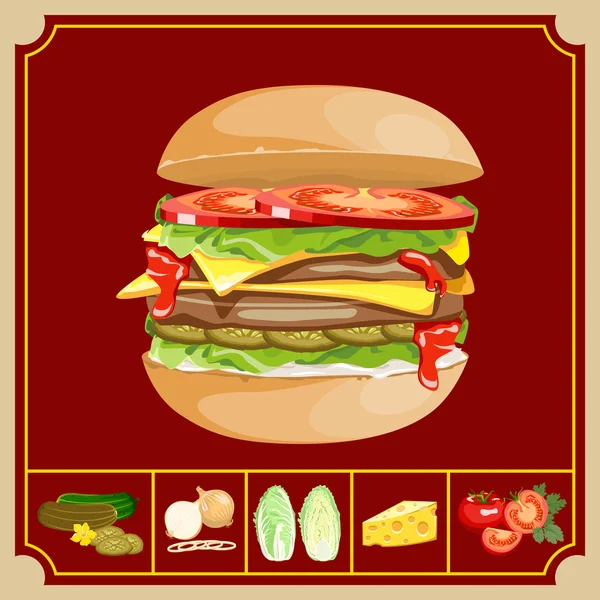 Imagen de comida rápida — Archivo Imágenes Vectoriales