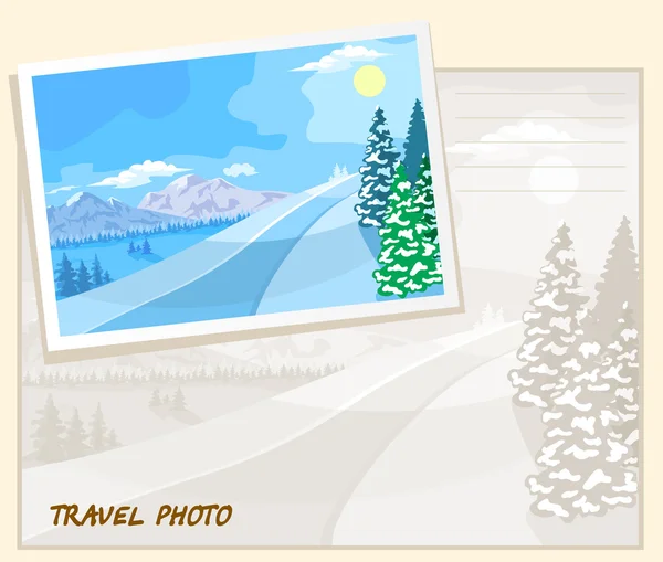 Travel photo template — Stock Vector