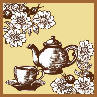 Çiçekler ve rose HIPS.