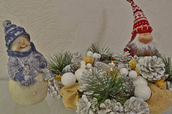 Hermosas Decoraciones Navidad Para Árbol Apartamento — Foto de Stock