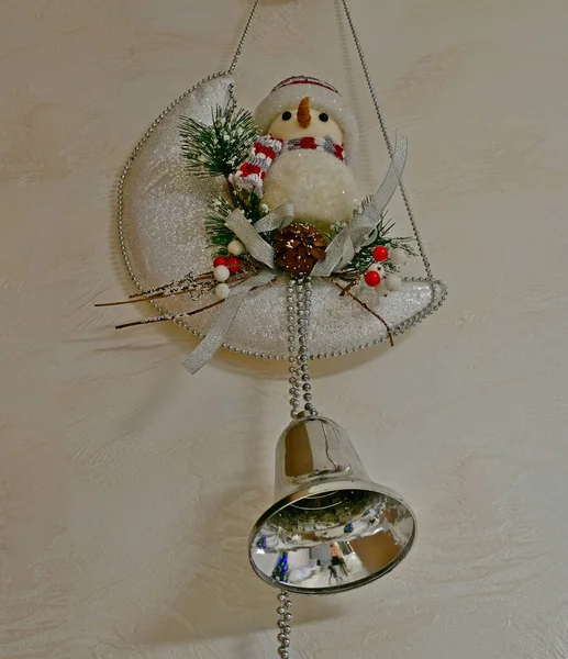Beautiful Christmas Decorations Tree Apartment — Stock Photo, Image