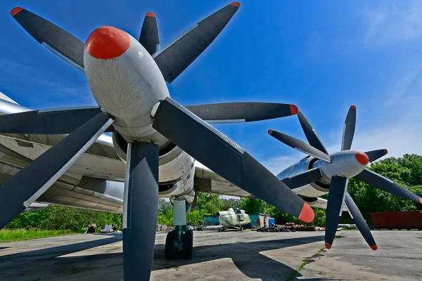 Ukraina Połtawa 2020 Muzeum Lotnictwa Długodystansowego Strategicznego Powstało Terenie Lotniska — Zdjęcie stockowe