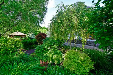 Ukrayna, Poltava 06.06.2020. Kazakka restoranı Ukrayna halk tarzında yapılmıştır..