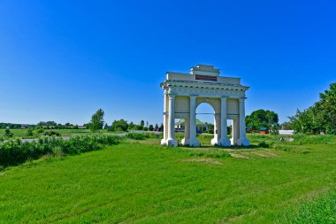 Ukrayna, Dikanka 06.07.2020. Dikanka yakınlarındaki çiftlik tarihi ve kültürel bir kompleks..