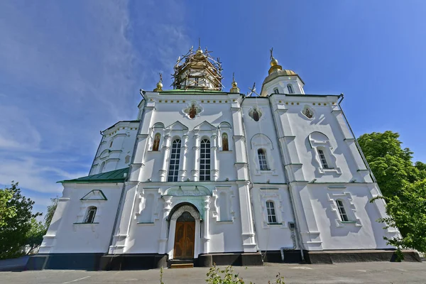 Catedral Exaltação Cruz Única Igreja Barroca Sete Cúpulas Ucrânia Que — Fotografia de Stock