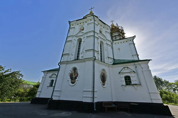 Katedra Podwyższenia Krzyża Jest Jedynym Siedmiokątnym Barokowym Kościołem Ukrainie Który — Zdjęcie stockowe