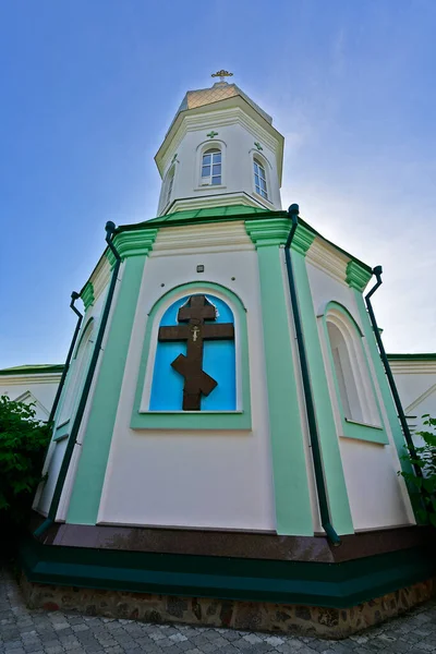 Katedrála Povýšení Kříže Jediným Barokním Kostelem Sedmi Kopulemi Ukrajině Který — Stock fotografie