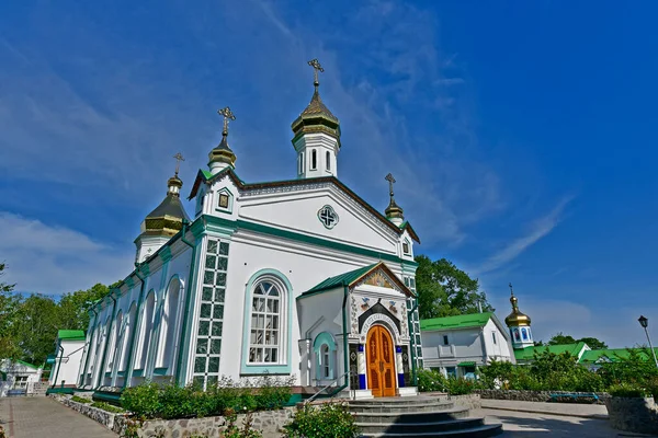 Catedral Exaltación Cruz Única Iglesia Barroca Siete Cúpulas Ucrania Que — Foto de Stock