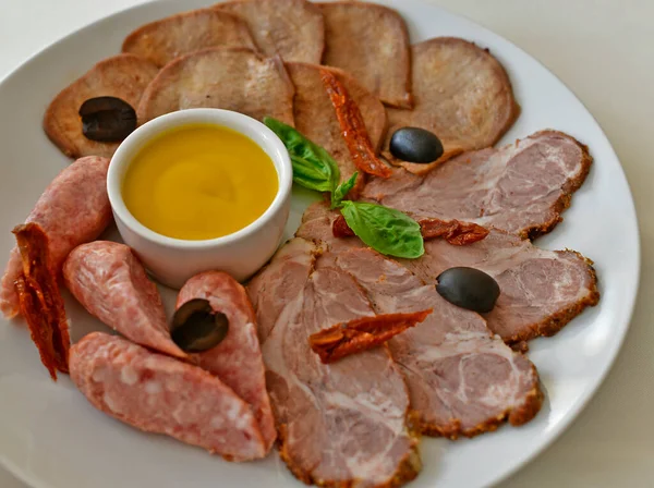 Salades Vleeswaren Restaurant — Stockfoto