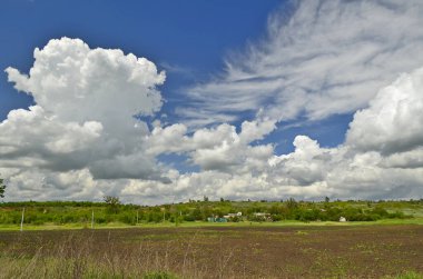 Ekilmiş tarlaların ilkbahar manzaraları.