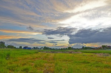 İlkbahar yağmurundan sonra köydeki güzel tarlalar ve çayırlar..