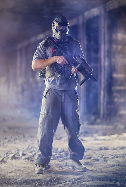 Paintball  man player — Stock Photo, Image