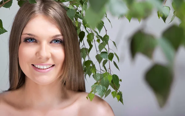 Natürliche Schönheit Frau — Stockfoto