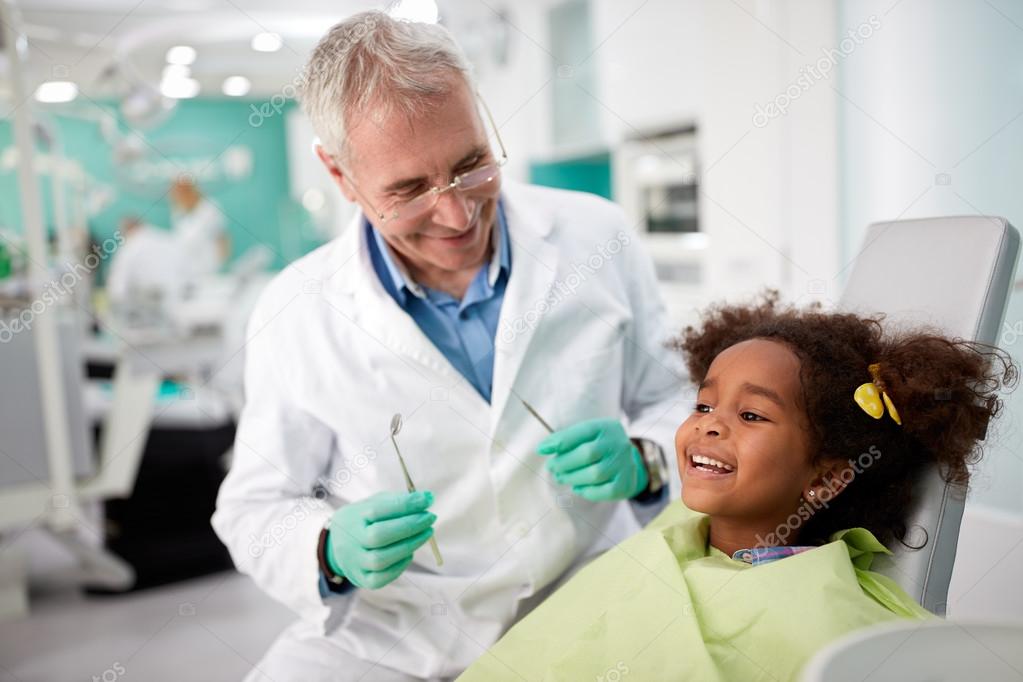 Happy kid after repairing tooth 