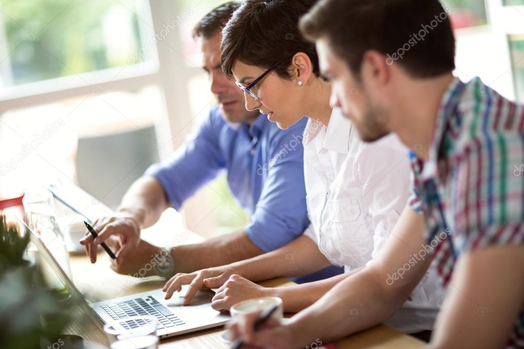 business people  work on laptop