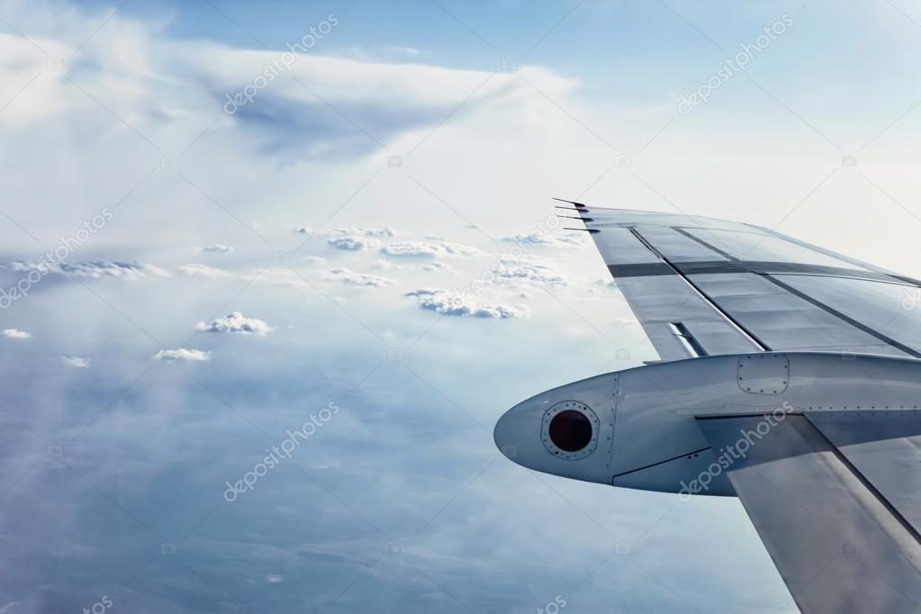 Airplane Wing in Flight