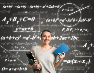 Öğrenci kız eğitim arka plan üzerinde