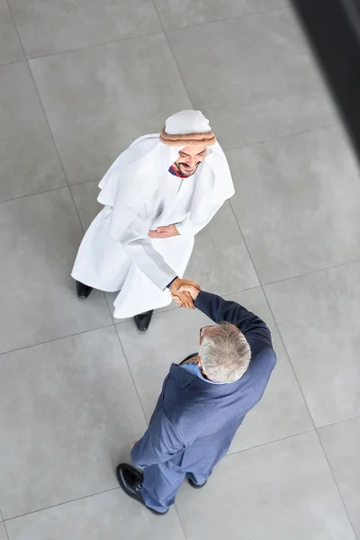 Top view of Arabian partner and manager — Stock Photo, Image