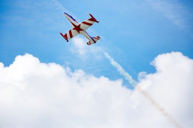 acrobat in movement of air show