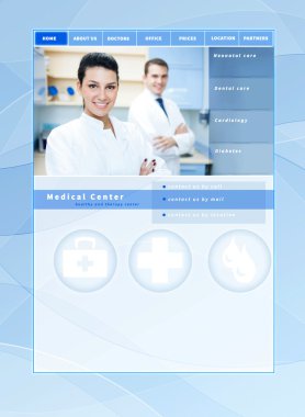 Medikal Web sitesi şablonu
