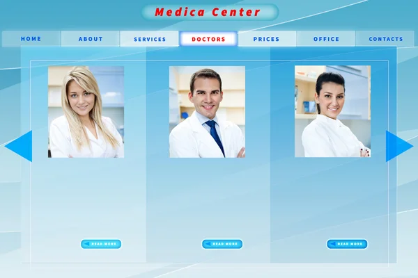 Medicinsk business hemsida — Stockfoto