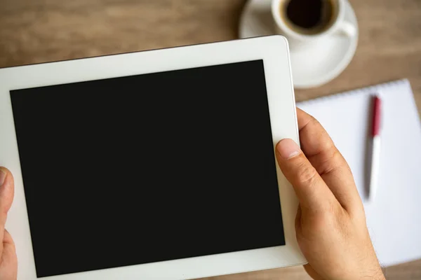 Tablet with empty screen — Stock Photo, Image