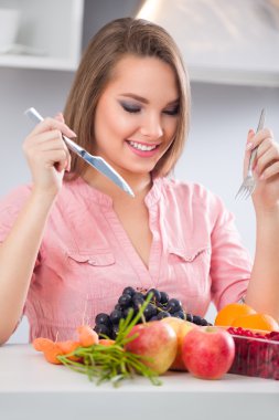 Heathy kahvaltı kadın