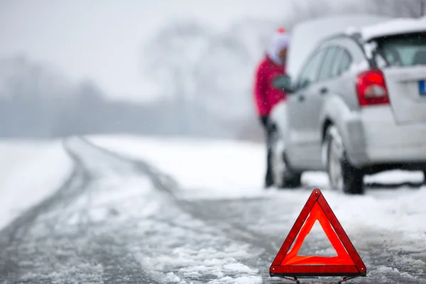 Inverno guasto auto — Foto Stock